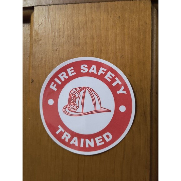 Fire Safety Trained Sticker Waterproof Decal Vinyl (2 Pack) - Picture 4 of 4